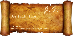 Janisch Igor névjegykártya
